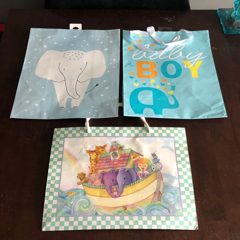 🛍️ Elephant & Animals Baby Shower Gift Bag Set